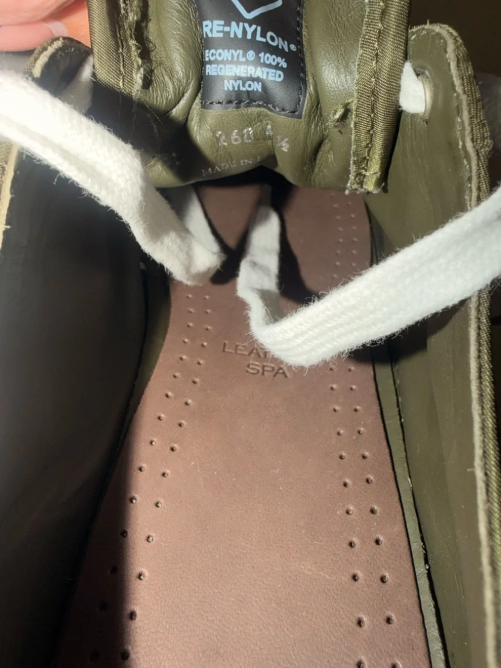 Prada Double Wheel Platform Nylon Sneakers in Olive - Picture 6 of 6